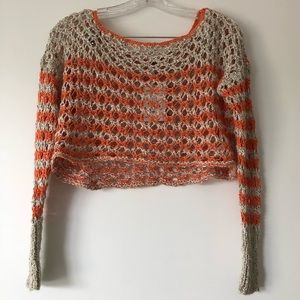 Crochet cropped sweater